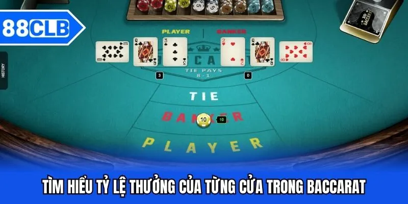 Baccarat Online - Khám Phá Game Cược Siêu Hay Tại 88CLB 4 Tìm hiểu tỷ lệ thưởng của từng cửa trong Baccarat