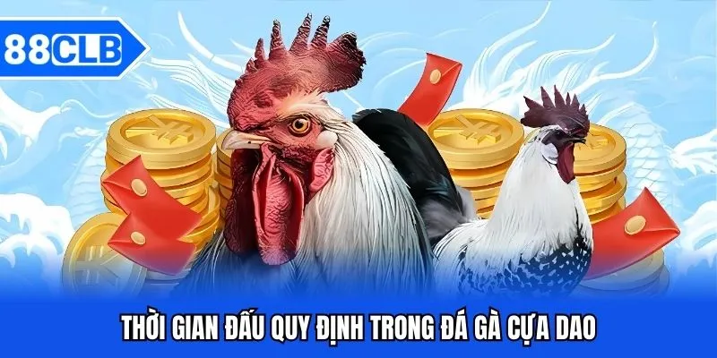 Đá Gà Cựa Dao 88CLB - Chọi Chiến Kê Cực Đỉnh 2025 4 Thời gian đấu quy định trong đá gà cựa dao